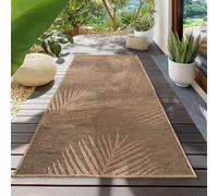Teppium Tapis d'Extérieur Résistant aux Intempéries 80 x 250 cm Beige - intérieur Résistant aux UV, Imperméable, Naturel en Jute et Robuste - Idéal pour Balcon, Terrasse, Cuisine, Jardin, et Salon