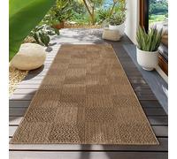 Teppium Tapis d'Extérieur Résistant aux Intempéries 80 x 250 cm Beige - intérieur Résistant aux UV, Imperméable, Naturel en Jute et Robuste - Idéal pour Balcon, Terrasse, Cuisine, Jardin, et Salon