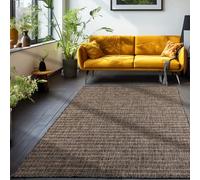Teppium Tapis d'extérieur résistant aux intempéries de Style scandinave Vintage pour Balcon, terrasse, véranda Taille: 120 x 170 cm, Couleur: Brun-1
