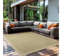 Teppium Tapis d'extérieur Robuste, résistant aux intempéries et aux UV, pour Balcon, terrasse, Jardin d'hiver, Cuisine ou Salle à Manger, Tapis Uni Vert 120 x 170 cm