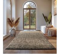 Teppium Tapis en Coton Chenille Beige 140x200 cm Lavable Antidérapant et Doux Pour Salon Chambre Bureau & Cuisine