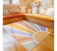 Teppium Tapis Enfant Soleil, Tapis Chambre à Coucher, Tapis Coloré 100 x 150 cm