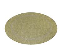 Teppium Tapis Intérieur & Extérieur Résistant aux Intempéries 200 cm Rond Vert - Tapis de Balcon, Aspect Jute et Sisal Unicolor - Monochrome - Tapis Cuisine, Lavable Jardin Patio Camping