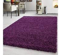 Teppium Tapis Moderne Salon 200x300cm Violet Shaggy Poil Long Moelleux et Doux - Tapis Cuisine Salle de Séjour 200x290cm Unicolore