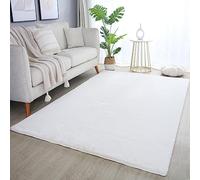 Teppium Tapis Moelleux à Poils Longs pour Salon, Lavable de Style Moderne Unicolore, Aspect Fourrure - 160 x 230 cm, Crème