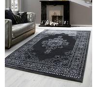 Teppium Tapis Salon, Chambre Gris-2 300 x 400 cm - Tapis à Poils Courts, Tapis de Style Oriental, Conception Orientale, Moelleux et Doux, Ornament - Tapis Cuisine Moquette Salle de Sejour