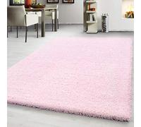 Teppium Tapis Salon Moderne Adulte Rose-1 140 x 200 cm - Shaggy Poil Long Moelleux et Doux - Tapis Cuisine