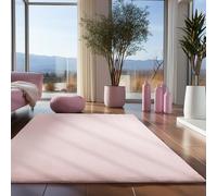 Teppium Tapis Salon Moderne Tapis Chambre Rose 140 x 200 cm - Tapis à Poils Courts, a Poil Ras, Unicolor - Monochrome Moelleux et Doux - Tapis Cuisine Moquette Salle de Sejour