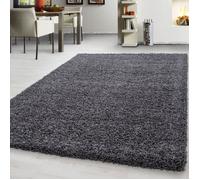 Teppium Uni Tapis de Salon Shaggy Uni Tapis Gris 240x340 cm Chambre Tapis Poil Long Moelleux et Doux