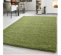 Teppium Uni Tapis de Salon Shaggy Uni Tapis Vert 160x230 cm Chambre Tapis Poil Long Moelleux et Doux