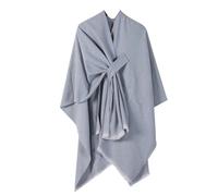 TEPPOIC Poncho Femme Hiver Élégant Châle Chaud Hiver Cardigan Echarpe Croisée Devant Poncho Ouvert Châle Cape pour le printemps, l'automne et l'hiver, 160 * 135 cm (A3)