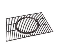 Tepro 8246 Accessoires de Gril Grille de Gril Universelle en Fonte, émaillée, avec système de Grille dans la Grille, Le Noir, Surface de Gril : Environ 41,5 x 55 cm