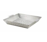 Tepro Grille de Cuisson Profonde 100% Acier Inoxydable - Convient pour Tous Les Types de Barbecue et Parfait pour Les légumes de Barbecue. Panier à légumes pour Barbecue. L Chrom