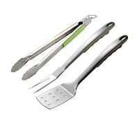 Tepro Ustensiles à Barbecue 3 pièces Vert/Acier Inoxydable