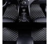 Teptal Cuir Tapis de Voiture pour Alfa Romeo Mito 2009-2023, Tous Temps Imperméable Antidérapant Tapis de Sol de Voiture Revêtements,C/Black-White