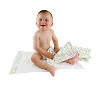 Teqler Matelas à langer de voyage pour bébé : lot de 50 tapis à langer super absorbants avec différents motifs pour une hygiène pendant les déplacements, Dinosaure, 50