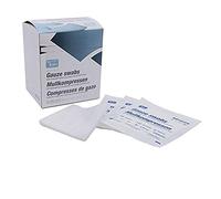 Teqler Paquet de 50 compresses de gaze stériles, 10 cm x 10 cm, 50