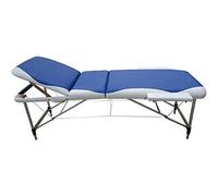 Teqler T-130640BL Chaise longue pliante Bleu/blanc