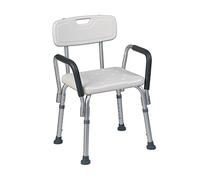 Teqler T-135303 Tabouret de douche réglable en hauteur 38-45 cm