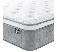 TeQsli Matelas orthopédique Double de 25,4 cm à 7 Zones, Mousse à mémoire de Forme en Gel de 140 cm et Ressorts ensachés Hybride pour soulager la Pression et Les douleurs dorsales, fermeté Moyenne