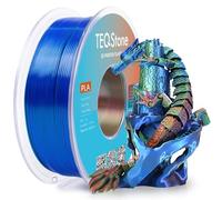 TEQStone Silk Filament PLA 1,75 mm tricolore rouge/vert/bleu 1 kg - Effet soie - Filament pour imprimante 3D