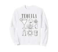 Tequila Icons with Margarita Salt Lime Sun Sweatshirt