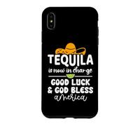 Tequila is Now in Charge Good Luck and God Bless America USA Coque pour iPhone XS Max