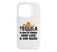 Tequila is Now in Charge Good Luck and God Bless Margarita Coque pour iPhone 14 Pro