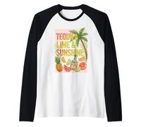 Tequila Lime & Sunshine Boisson d'été Tropicale Manche Raglan