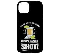 Tequila Shot Lover Party Graphic Funny Drinking Citation & Lime Coque pour iPhone 15 Plus