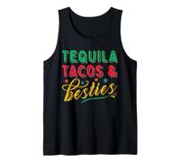 Tequila Tacos and Best Friends Mexican Besties Cinco De Mayo Débardeur