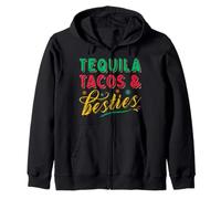 Tequila Tacos and Best Friends Mexican Besties Cinco De Mayo Sweat à Capuche