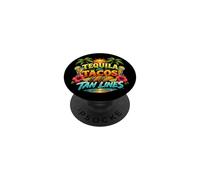 Tequila Tacos Tan Lines Funny Beach Vacances Summer Party PopSockets PopGrip Adhésif