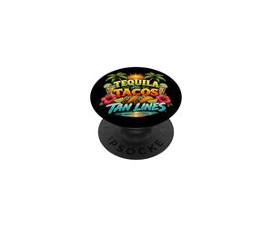 Tequila Tacos Tan Lines Funny Beach Vacances Summer Party PopSockets PopGrip Adhésif