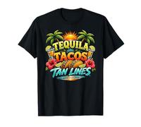 Tequila Tacos Tan Lines Funny Beach Vacances Summer Party T-Shirt