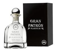 Tequila ultra premium Gran PATRÓN Platinum, 40 % d'alc., 70 cl / 700 ml, produite artisanalement et en petite quantité au Mexique avec les meilleurs agaves bleus Weber