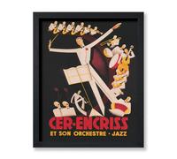 ter Music Affiche - Vintage Jazz Band Wall Art - Orchestra Musiciens Art - Great Wall Decor Gift for Home Office Living Room 18x24 sans cadre art