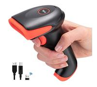 Tera Bluetooth Lecteur de Code Barres 2D 1D sans Fil 2.4GHz, Douchette Scanner Omnidirectionnel de QR Code avec USB, Batterie de 2000mAh, Automatique Mains Libres Modèle HW0002-1
