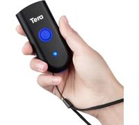 Tera Bluetooth Lecteurs de Code Barre sans Fil 2.4GHz USB (3-en-1) Portable 1D Douchette Scanner Laser Léger pour Smartphone Ecran Compatible avec iOS Android Windows Modèle 1100