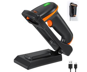 Tera D5100-CR Support Mural 1D 2D QR sans Fil 2,4 GHz Filaire USB 2.0 Filaire Scanner Manuel Lecteur de Code Barre Mural avec Support Pliable réglable
