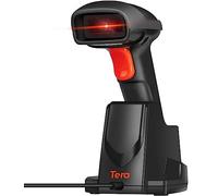 Tera Lecteur de Code à Barres Laser sans Fil 1D sans Fil 2.4GHz Douchette Scanner de Code Barres avec Base de Charge pour Entrepôt Magasin Logistique, 6100-N