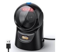 Tera Lecteur de codes-barres omnidirectionnel : lecteur de code QR 1D 2D mains libres USB filaire angle réglable, Plug and Play pour point de vente, supermarché, entrepôt, magasin de détail, hôpital