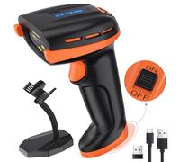 Tera Pro Lecteur Code-Barres Batterie 4400mAh: Interrupteur Physique Indicateur Batterie Support Mural 1D 2D QR sans Fil Lecteur Barcode avec Bluetooth 2.4G USB Câblé pour POS Entrepôt D6100Pro