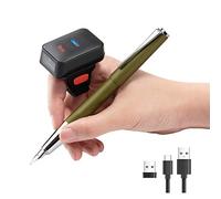 Tera Pro Lecteur de Code Barre Scanner 1D CCD en Bague Portable Douchette Scanner de Code Barre sans Fil 2.4GHz USB Compatibilité avec Android iOS Windows, HW0011