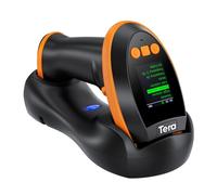 Tera Scanner de codes-barres avec écran de réglage numérique et clavier, version Pro, vitesse de numérisation ultra rapide, fonctionne avec Bluetooth 2.4G Wireless & USB Wired 1D 2D QR image portable