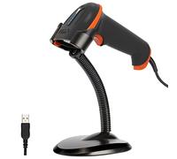 Tera Scanner de Codes Barres Laser USB 1D Filaire avec Support Poignée Ergonomique Lecteur de Code Barre Ultra-Long Brevet de Conception : EU008489413, L5100Y-Z