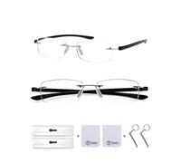 TERAISE 2Pack Lunettes de lecture sans monture pour hommes femmes, lunette pour lecture bloquant la lumière bleue robuste, lunette presbyte homme ultralégères(1.0X)