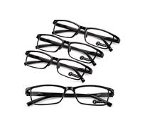 TERAISE 4PCS lunettes de lecture,lunettes anti lumiere bleue homme, légères et confortables pour lunette de lecture homme et femme, robustes lunette de vue ordinateur, étui à lunettes inclus(2.5X)
