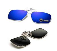 TERAISE Clip de Lunettes de Soleil Polarized Clip-on Sunglassesmen sur Lunettes de Soleil avec Fonction de Flip Adapté à la Conduite de Sports de Plein air