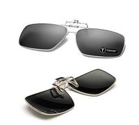 TERAISE Clip de lunettes de soleil Polarized Clip-on Sunglassesmen sur lunettes de soleil avec fonction de flip adapté à la conduite de sports de plein air